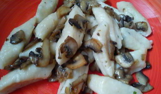 ленивые вареники с грибами