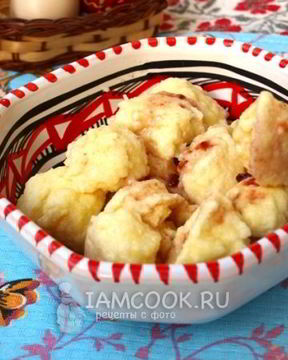 Творожные ленивые вареники с манкой