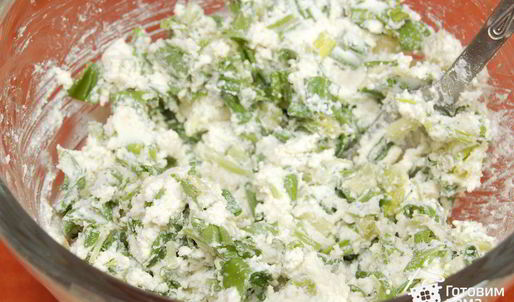 вареники из ржаного теста с творогом и черемшой