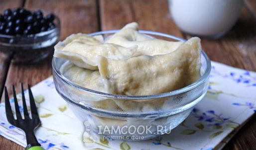 вареники с черникой на кефире