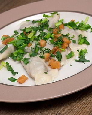 Вареники с гречкой и грибами