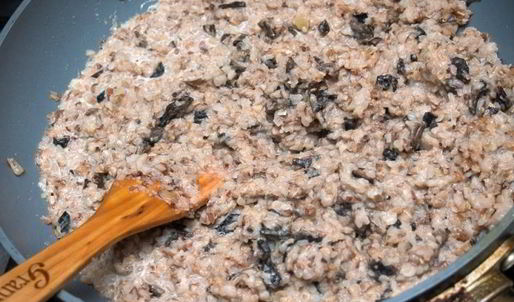 вареники с гречкой и грибами