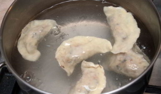 вареники с гречкой и грибами