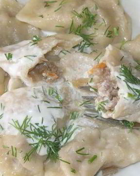 Вареники с капустой и мясом