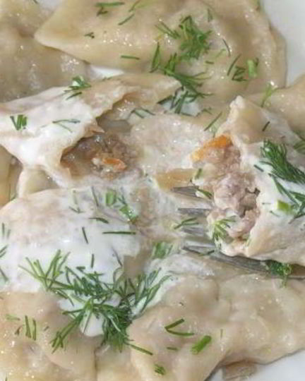 Рецепт вареников с капустой и мясом