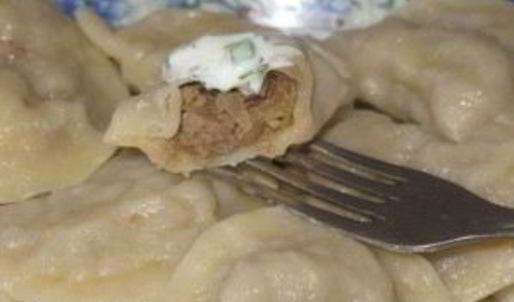 вареники с капустой и мясом