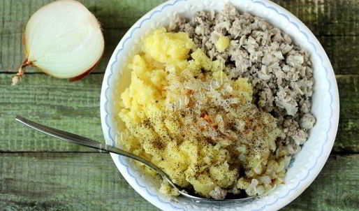 вареники с картофелем и говядиной