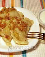 Вареники с картошкой и салом