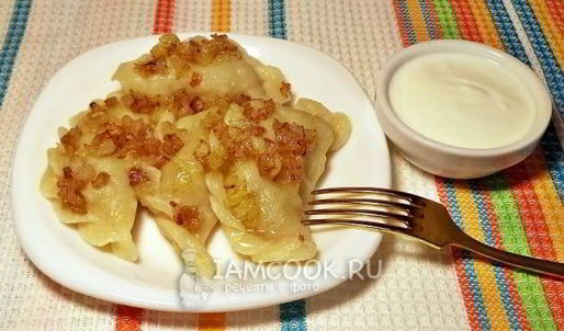 вареники с картошкой и салом