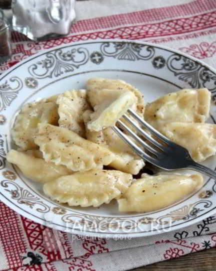Рецепт вареников с картошкой и творогом