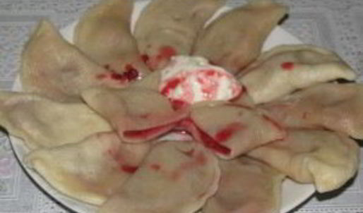 вареники с малиной