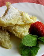 Вареники с творогом, запеченные в сливках