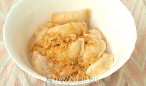 вареники с жареной капустой