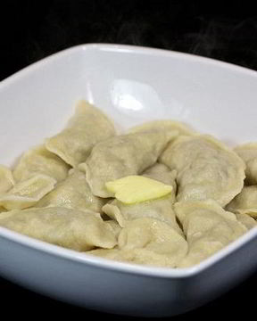 Вареники с жареными грибами