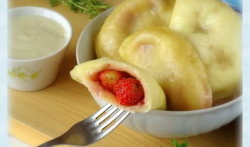 вареники творожные с ванильно-тимьяновым соусом