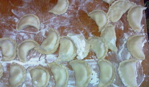 заварные пельмешки с куриным мясом