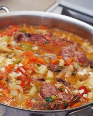 Жаркое из баранины с овощами