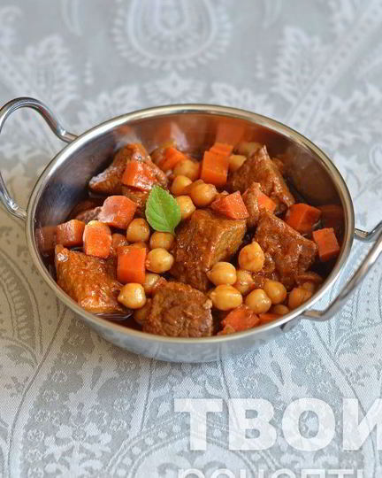 Рецепт жаркого из говядины с нутом