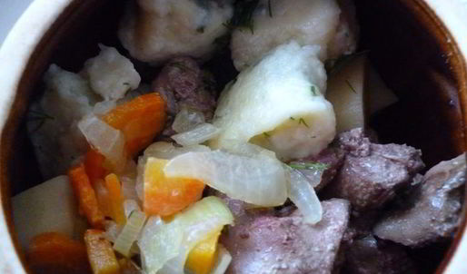 жаркое из куриной печени в горшочках