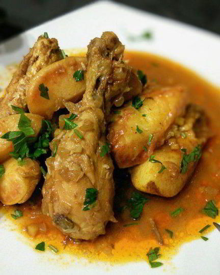 Рецепт жаркого из курицы с айвой