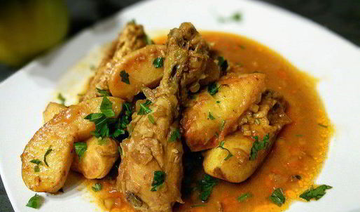 жаркое из курицы с айвой