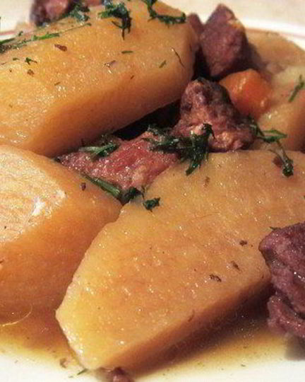 Рецепт жаркого по-домашнему в гранатовом соусе