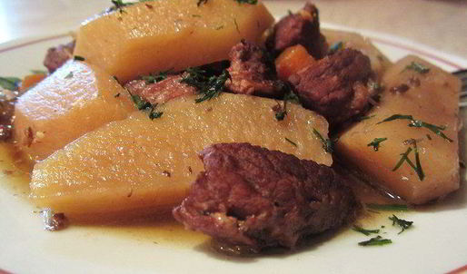 жаркое по-домашнему в гранатовом соусе