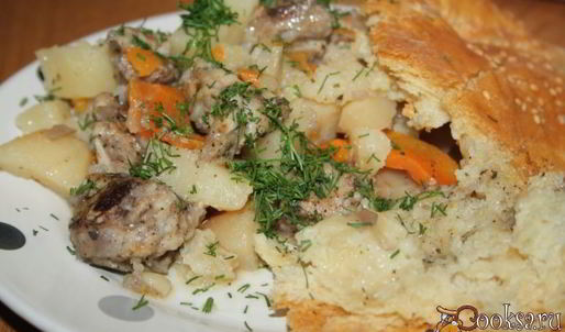 жаркое под хлебной корочкой