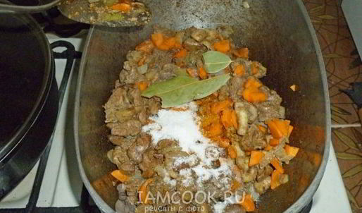 жаркое с грибами и печенью