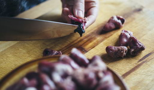 жаркое с куриными сердечками