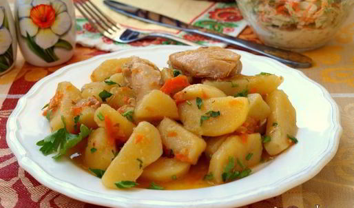 жаркое с курицей