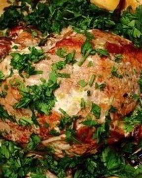 Жаркое с лесными грибами из телятины