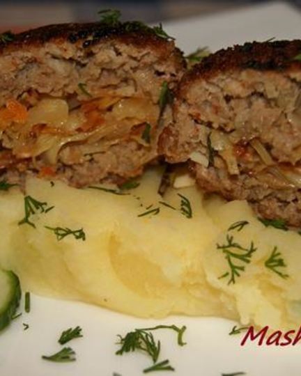 Рецепт мясных зраз с капустой и яйцом