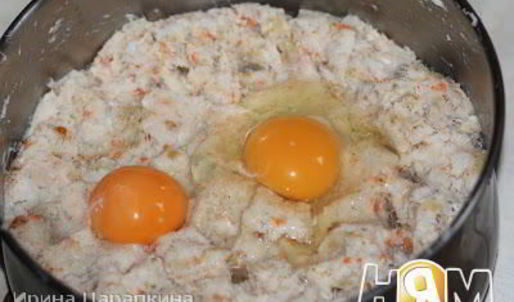 рыбные зразы с грибами и сыром