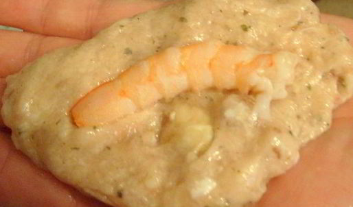 рыбные зразы с креветками