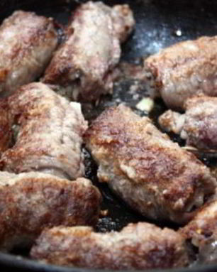 Зразы говяжьи с овощами