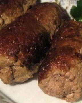 Зразы из говядины и свиного фарша по-румынски