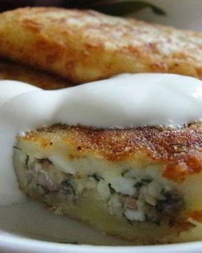 Зразы из картофеля с луком и яйцом