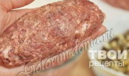 зразы с грибами, луком и яйцом