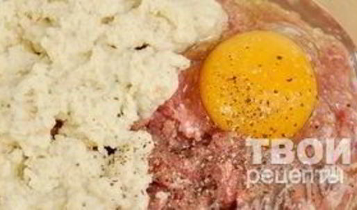 зразы с грибами, луком и яйцом