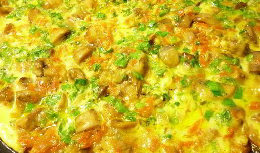 зразы с начинкой из грибного омлета