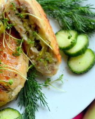 Зразы с творогом и свежим кабачком