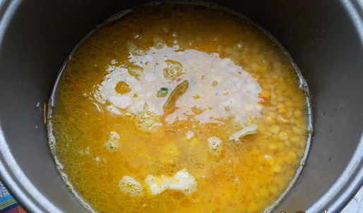 гороховая каша со свининой в мультиварке