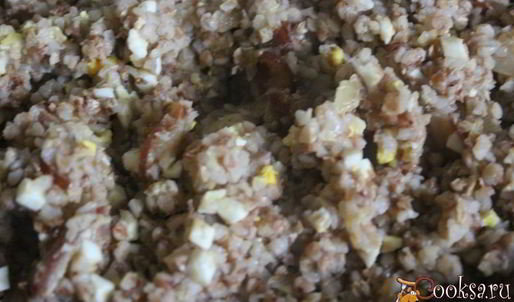 ароматная гречка с копченой грудинкой