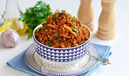 гречка по-купечески с фаршем