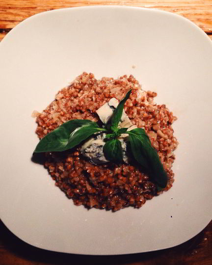 Рецепт гречки ризотто с горгонзолой