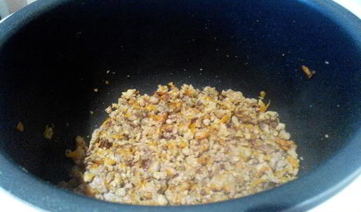 гречка с фаршем в мультиварке