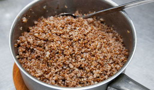 гречка с грибами и чесночными гренками