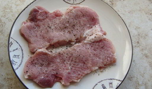 гречка с грибами и отбивной