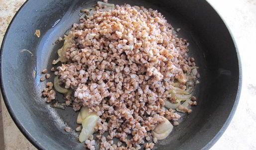 гречка с грибами и отбивной